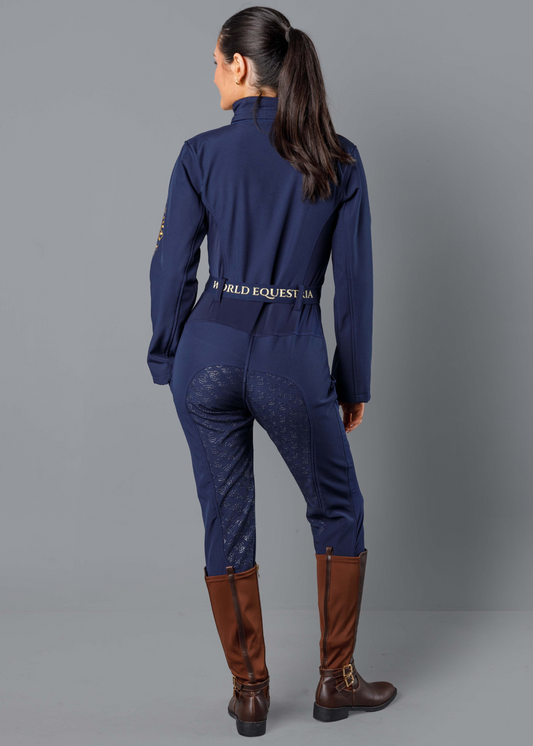 Equisuit® Ladies Waterproof & Windproof Equestrian Suit- Harvest Diamond Night