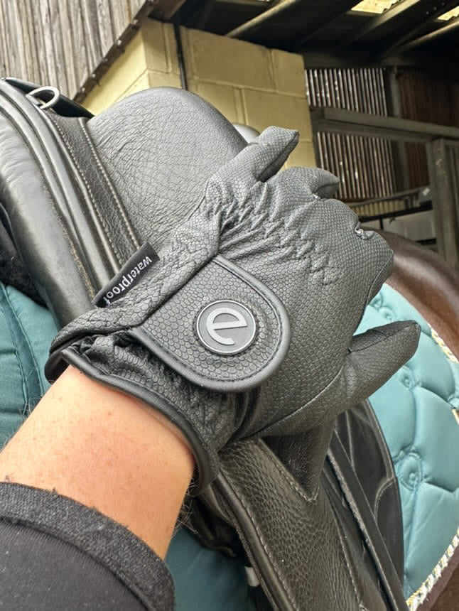 eQUEST GripPro Winter Edition Waterproof Riding Gloves – Black | Warm, Dry & Touchscreen