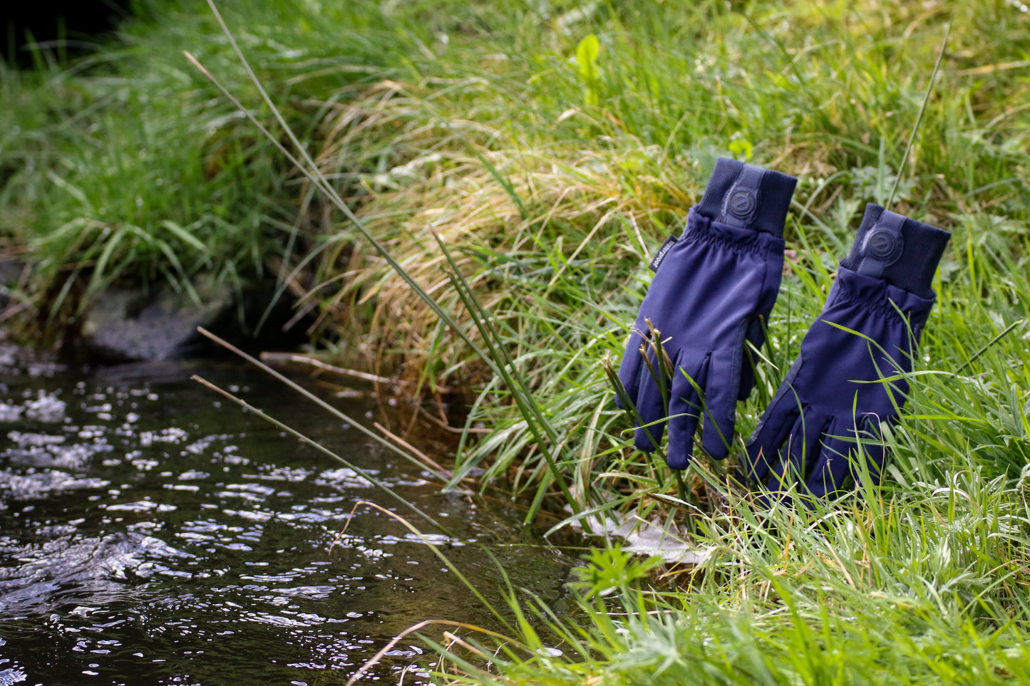 eQUEST Waterproof Riding & Yard Gloves – Blue | Warm, Grippy & Touchscreen