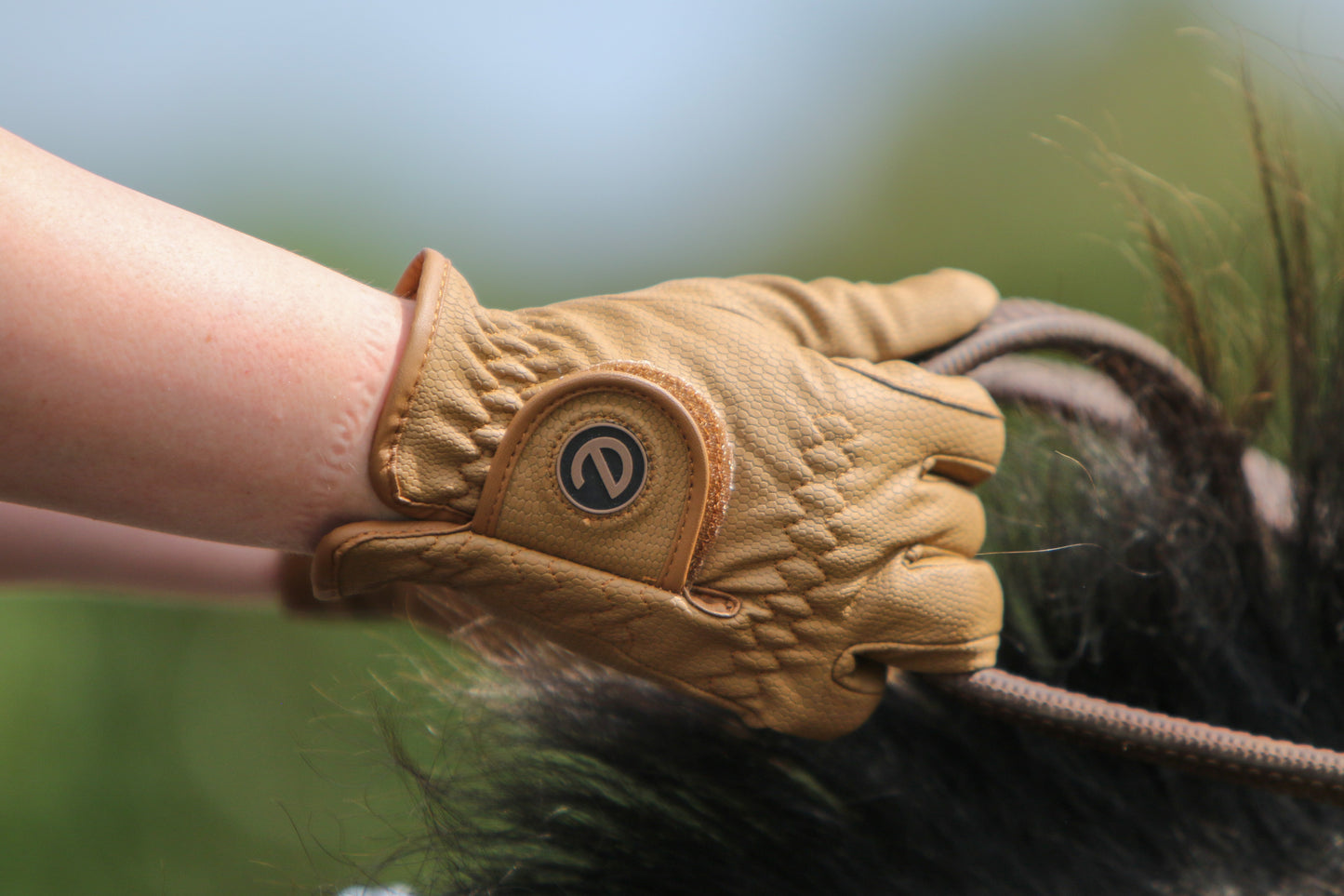 eQUEST GripPro Winter Edition Riding Gloves – Caramel | Warm, Grippy & Touchscreen