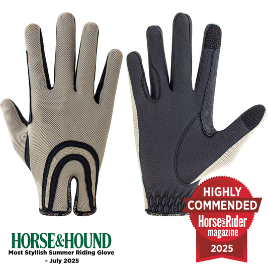 eQUEST GripPro X-LITE Pro Pull - Sand Gold Glitter Horseshoe