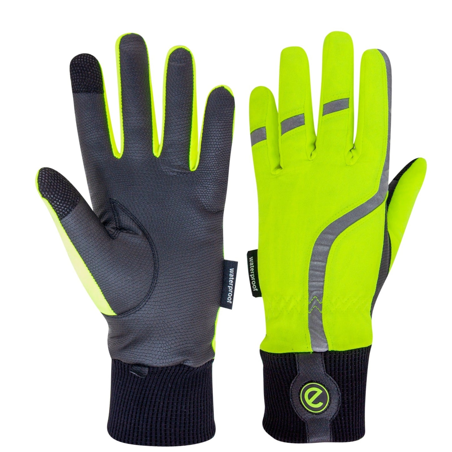 eQUEST Waterproof Hi-Vis Riding & Yard Gloves – Hi-Vis Yellow | Warm & Reflective