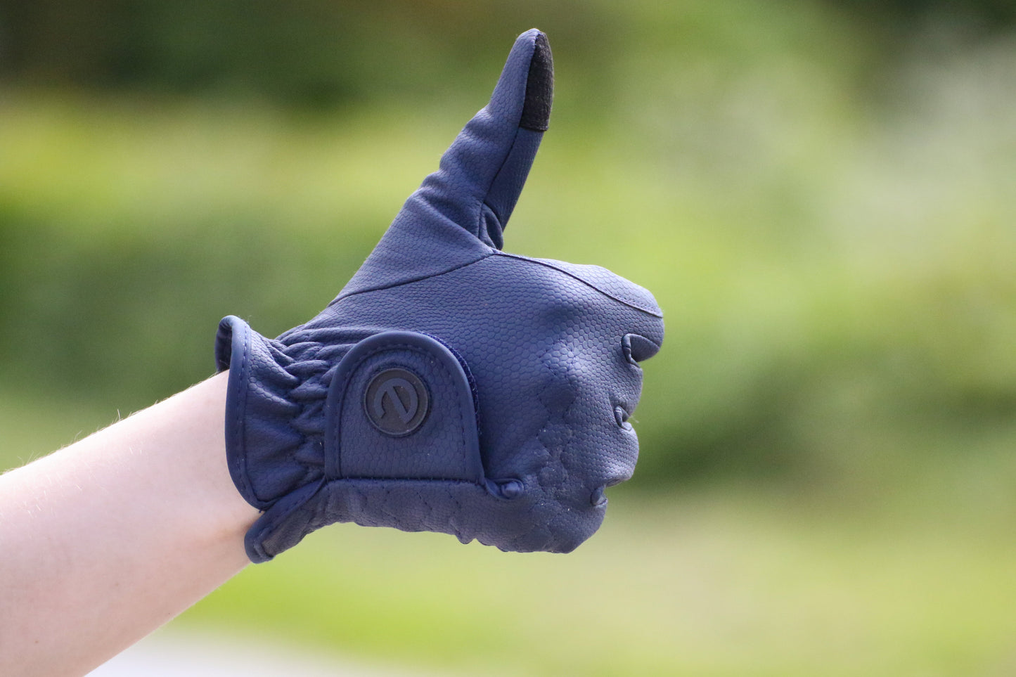 eQUEST GripPro Winter Edition Riding Gloves – Navy Blue | Warm, Grippy & Touchscreen